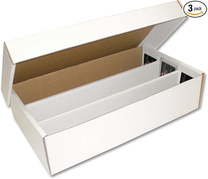 BCW Super Shoe Storage Box – 3 Pack | Cardboard Organizer for Trading, Gaming & Collectible Use | Holds 3,000 Standard or 600 3x4 Toploaders | Assembly Required by BCW