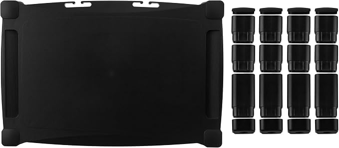 Kantek Extra Wide Single Level Height-Adjustable Monitor/Laptop Stand, 20-Inch Wide x 13.25-Inch Deep x 3 to 6.5-Inch High, Black (MS500) - Image 4
