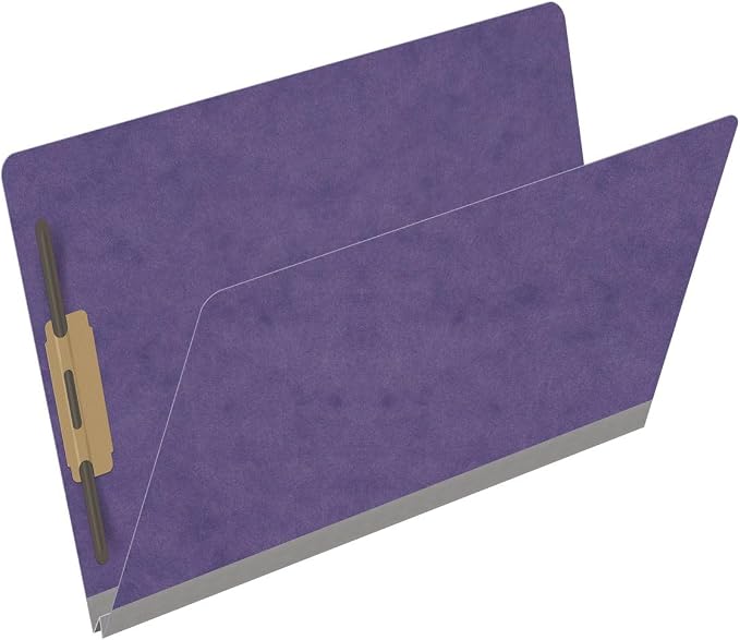 Ecom Folders End Tab Pressboard File Folders | Legal Size 25 Pt Stock with 2" Tyvek Expansion | Full Cut Tabs for Medical Charts, Legal Documents & Office Records | Purple, Box of 25 - Image 2