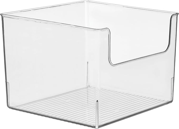 iDesign Open-Front Storage Bin, Clear | Kitchen, Pantry, Bathroom, Home Office, Made in USA - Image 9