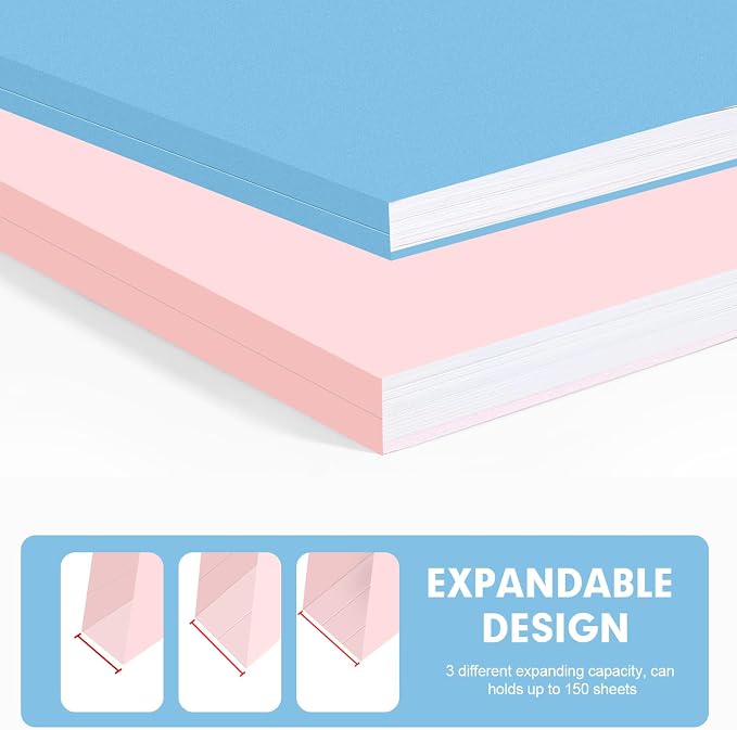 File Folder, RAZCC 250 Pack Colored File Folders, 1/3 Cut Tab File Folder Letter Size, Filing Folders with Tabs for Office School Business Use, Assorted 10 Colors - Image 4