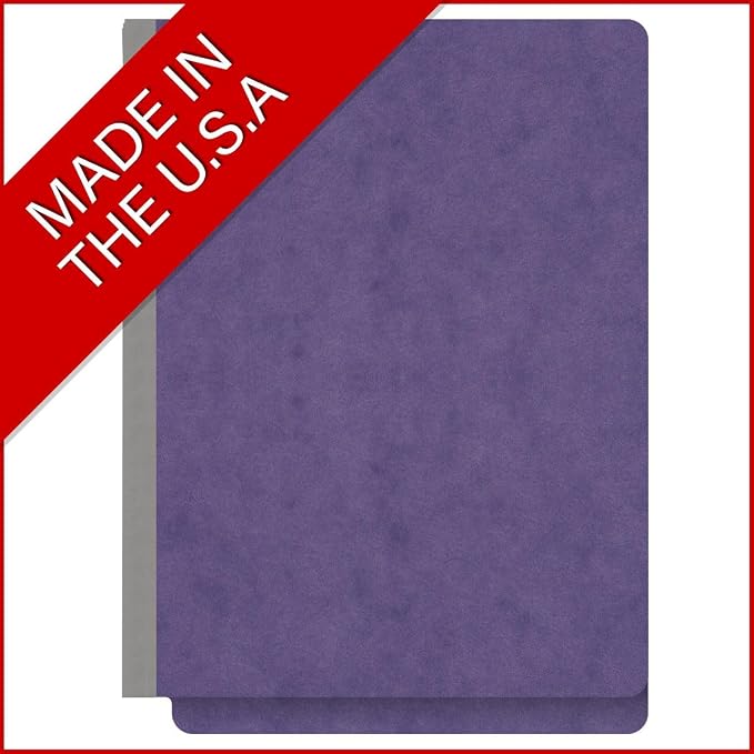 25 Pt. Pressboard Classification Folders, Full Cut End Tab, Letter Size, No Dividers, Purple (Box of 25) - Image 5