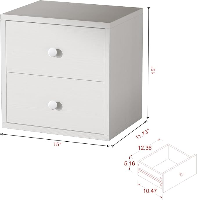 FUSUNBAO Magic DIY Cube Storage Organizer Stackable Cubes for Home Books Clothes Toy-Modular Cubby Storage System-Office Cubical-Bookcase Closet (Pure White-Washed, Drawer Cube) - Image 3