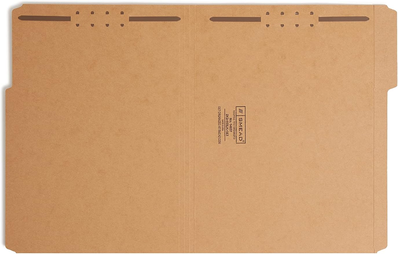 Smead Fastener File Folder, 2 Fasteners, Reinforced 1/3-Cut Tab, Letter Size, Kraft, 50 per Box (14837) - Image 3