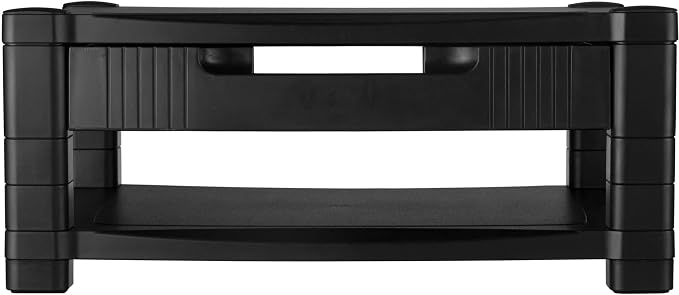 Kantek Two-Level Monitor Stand, 17" X 13.25" X 3.5" To 7", Black, Supports 50 Lbs - Image 3