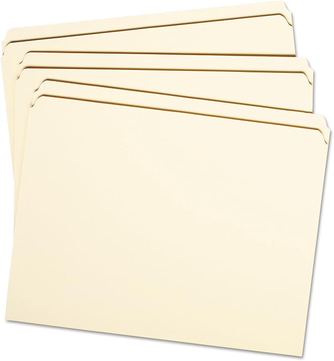 Smead File Folder, Reinforced Straight-Cut Tab (Not Undercut), Letter Size, Manila, 100 per Box (10310) | Premium manila stock, two-ply not-undercut tab, desktop and drawer filing, SFI certified, available in colors - Image 2