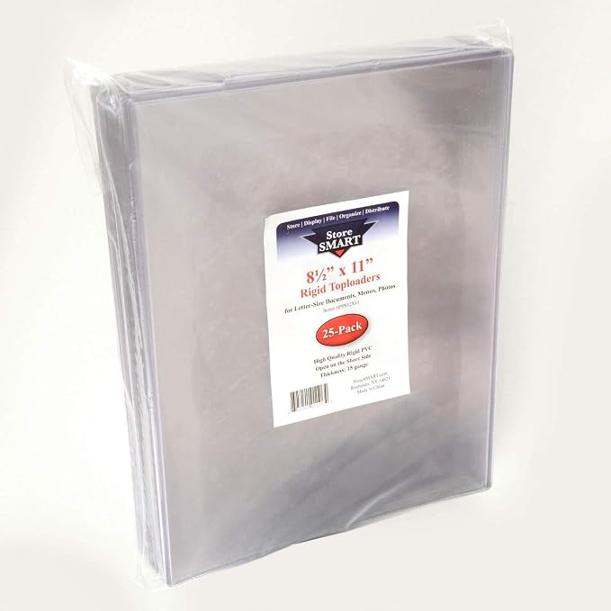 StoreSMART - Rigid Print Protectors 25-Pack - 8 1/2" x 11" - Top Loaders - HPP812X1125 - Image 3