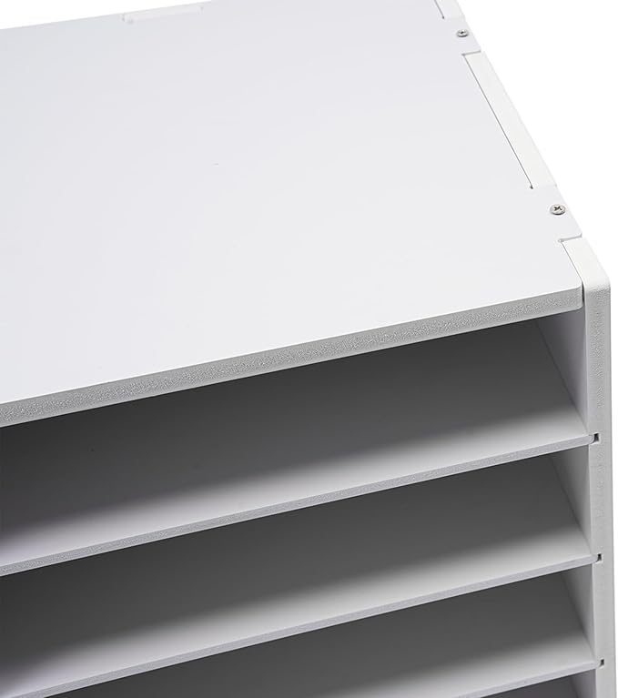 Literature Organizer 12 Slots Desk File Literature Sorter Mailbox Sorter Paper and Mail Organizer Desktop Paper Storage Holder for Home, Office and Classroom (31.46*12.13*11.81in, White) - Image 7