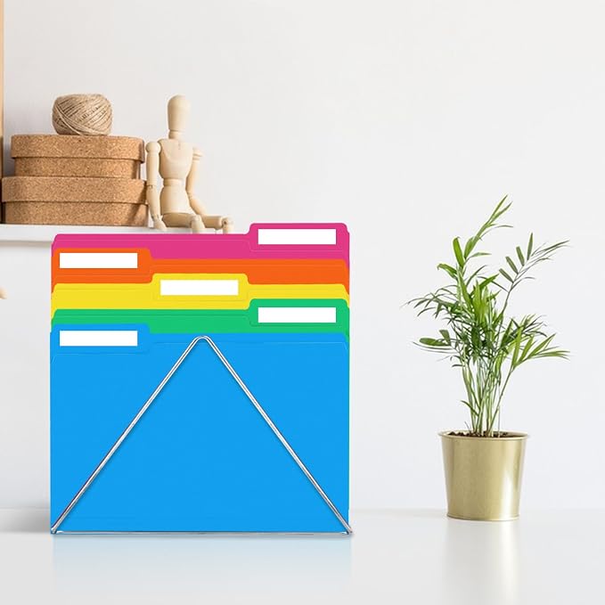 File Folder, RAZCC 250 Pack 1/3 Cut Tab Colored Folders, Colored File Folder Letter Size for Office Classroom Use, Folders with Tabs Assorted 5 Colors - Image 7
