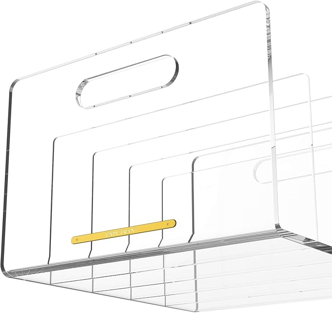 Acrylic File Sorter, Desktop File Collator Office File Organizer, Clear 11.4" x 6.7" x 10" - Image 2