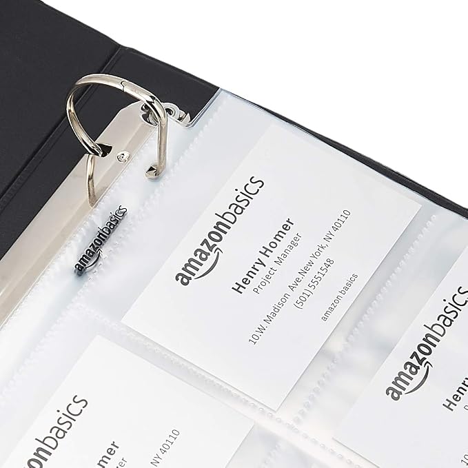 Amazon Basics 9-Sleeve Trading Card Protectors Binder Sheet for Storage and Protection, Top Loading, Transparent, 100-Pack - Image 4