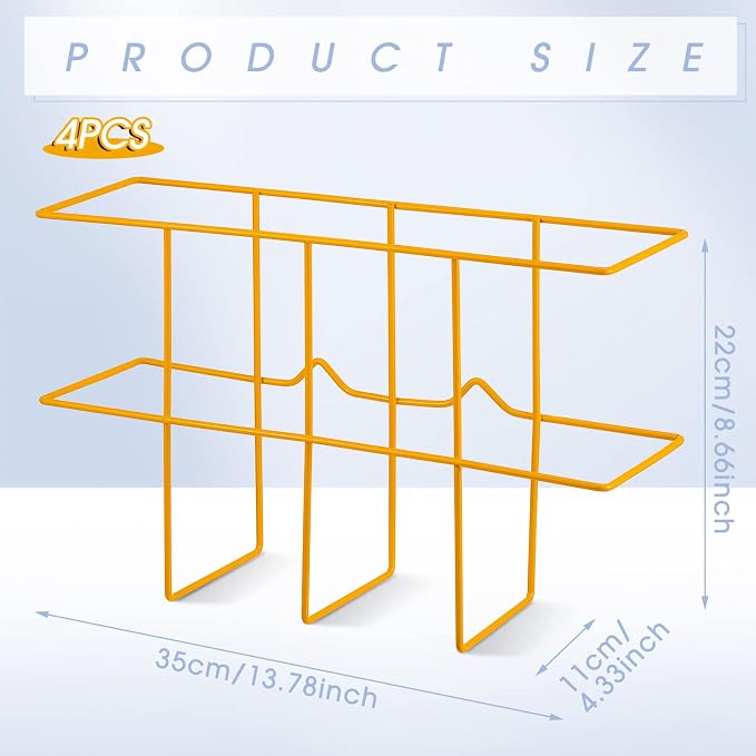 Nuenen 4 Packs Msds Binder Holder Wall Mount Msds Binder Rack Mounting Wire 3 Ring Storage for File Magazine Book Sheet Organizer Safety Display Office Home, 13.78 x 8.66 x 4.33 Inch - Image 2