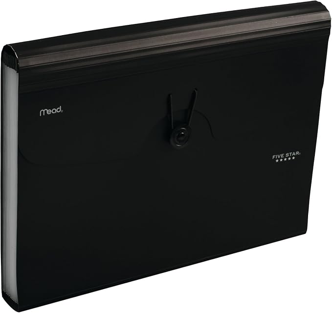 Five Star Expanding File Folder, 13-Pocket Expandable File Folder, Black (38144) - Image 3