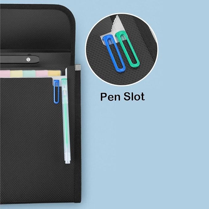 2 Pack 12 Pockets Accordion File Organizer with Handle, TRANBO Letter Size/A4 Expanding File Folder, Portable Paper Organizer, Expandable Plastic Document Organizer for Travel School Office - Image 6