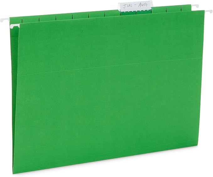 Blue Summit Supplies 75 Hanging File Folders, Letter Size, Assorted Colors | Durable 11pt paper, 1/5 cut tabs, 11.75 x 9.25 in, medical charts, office and home filing - Image 7