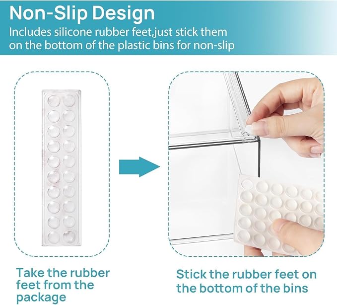 Vtopmart 4 Pack Baby Bottle Organizer Set, Stackable Storage Drawers Ideal for Kichen Countertop, Vanity, Bathroom, Cabinet, Pantry Organization - Image 8