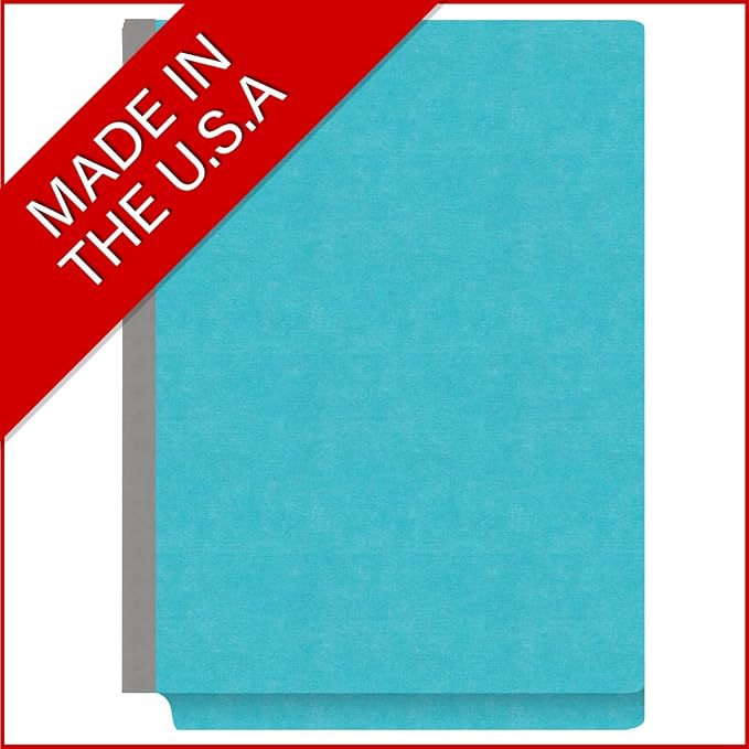 Ecom Folders Heavy Duty Top Tab Classification Folders | Letter Size 18 Pt Stock with 1 Divider | 2/5 Cut Right Position Tab for Medical, Legal and Office Documents | Light Blue, Box of 10 - Image 5