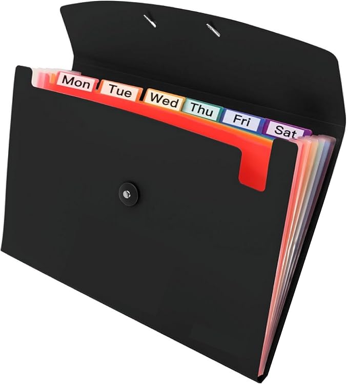 50 Pack Bulk Expanding File Folder, 8 Pocket Accordion File Holder Organizer, A4 Letter Size Paper Document & Receipt Organizer | 50 Accordion Filing Folders for Classroom, Office Supplies - Image 7