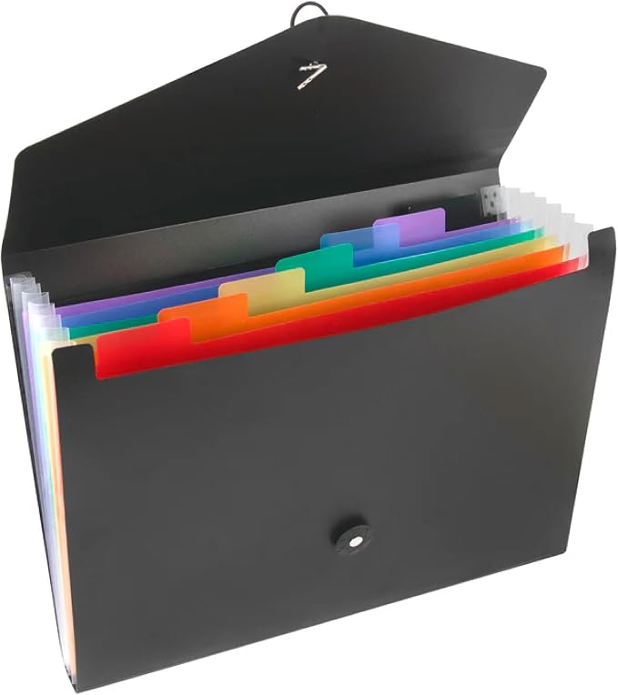 50 Pack Bulk Expanding File Folder, 8 Pocket Accordion File Holder Organizer, A4 Letter Size Paper Document & Receipt Organizer | 50 Accordion Filing Folders for Classroom, Office Supplies - Image 4