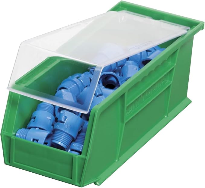 Akro-Mils 30224 AkroBins Plastic Storage Bins, 11"x 4"x 4", Green, 12-Pack | Space-Saving Stackable Bins for Garage, Pantry, Craft Organization - Image 9