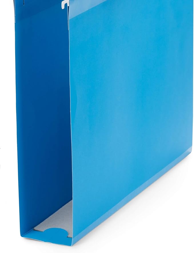 Blue Summit Supplies 50 Expandable Hanging File Folders, 2", Assorted | Letter size, 11pt, 2 in expansion, reinforced, tabs included, for bulky files, charts, and manuals - Image 5