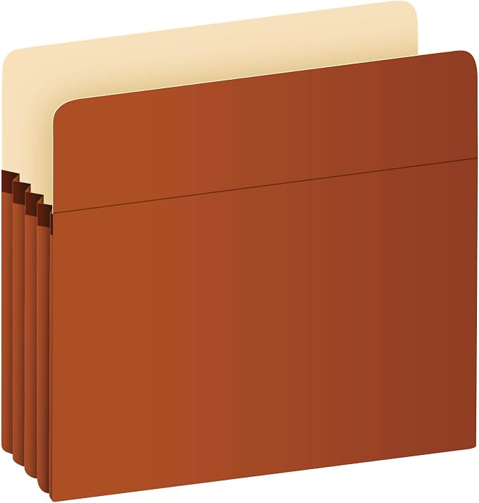 Pendaflex Expanding File Pockets, Letter Size, Redrope and Redrope, Reinforced with DuPontTM Tyvek® Material (1524E-OX + 1534G-OX) - Image 2