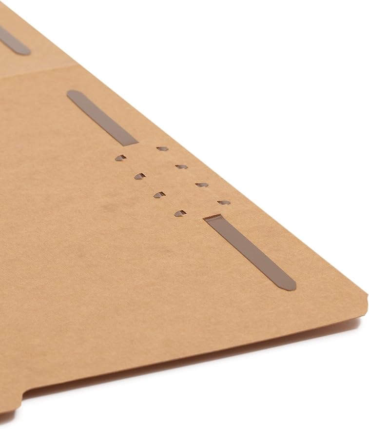 Smead Heavyweight Fastener File Folder, 2 Fasteners, 2/5-Cut Tab Right of Center Position, Guide Height, Letter Size, Kraft, 50 per Box (14882) - Image 6