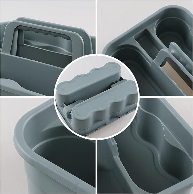 Begale 4-Pack Commercial Products Carry Caddy, Plastic Cleaning Basket | Divided Storage Zones, Comfort Grip Handle, Ideal for Janitorial & Commercial Use - Image 3