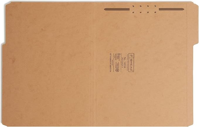 Smead Fastener File Folders, Reinforced 1/3-Cut Tabs, 1 Fastener, Letter Size, Kraft, 50 per Box (14834) - Image 6
