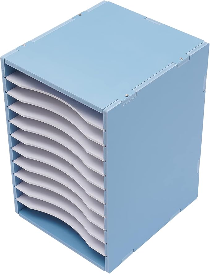 Desktop Organizer, Vertical Desktop Sorter, Literature Organizer Sorter | Paper Organizer Storage File Sorter Mail Center Magazine Holder, Classroom Mailbox Paper Storage - Image 7