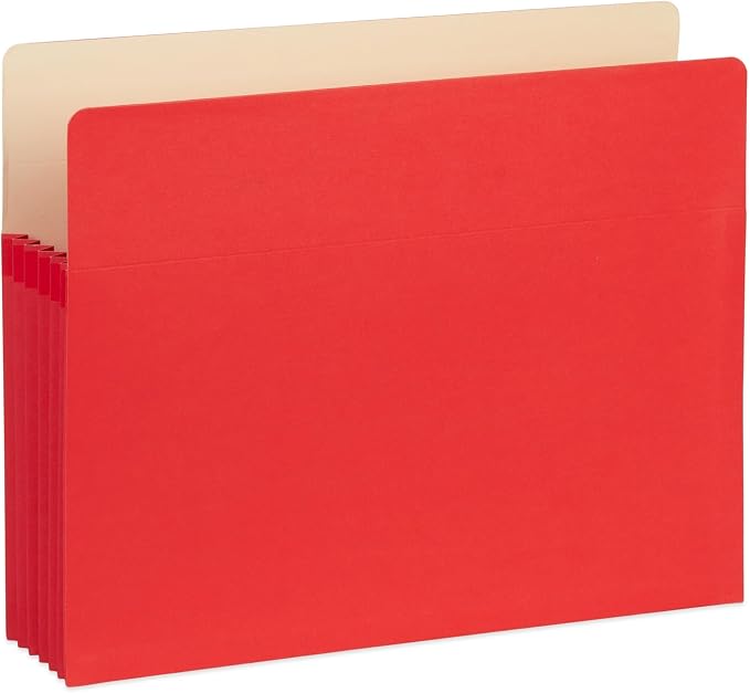 Blue Summit Supplies 10 Expanding File Pockets, Letter, 5.25", Assorted | 5.25 in expansion, assorted colors, accordion pockets, for documents, receipts, and file organization - Image 5