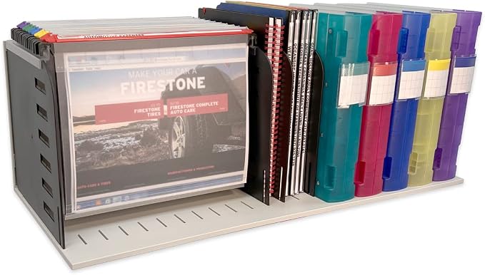 Ultimate Office TierDrop Topper Hanging Vertical File Organizer, 7 Slot | 9 dividers adjustable in 1 inch increments; sits atop TierDrop sorters to add vertical filing for folders and binders by UltimateOffice
