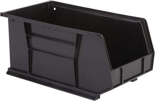 HE HUDSON EXCHANGE 15" x 8" x 7" Plastic Stackable Storage Bin, Black by HudsonExchange