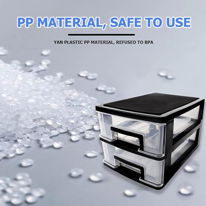 2 Tier Plastic Drawer Organizer Storage Box for Desk, Cosmetics, Jewelry, Office Supplies, Home Organization (8.46" x 5.9" x 5.11") - Image 5