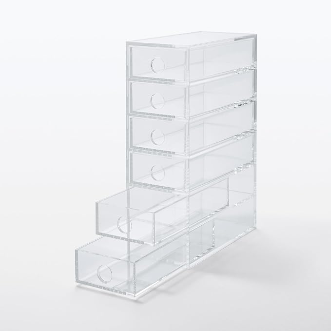 Muji Acrylic 6-Drawer Storage Box, 8.7 cm Width x 17 cm Depth x 25.2 cm Height - Image 4