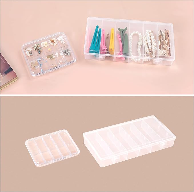 Makeup Organizer Case,Stackable Clear Makeup Organizer Holder, Multi-size Makeup Case Vanity Storage Holder Set for Makeup, Jewelry, toiletries,Makeup Artist Must Have - Image 7