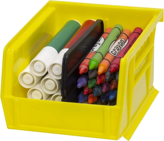 Akro-Mils 30210 AkroBins Plastic Storage Bins, 5"x4"x3", Yellow, 24-Pack | Space-Saving Stackable Bins for Garage, Pantry, Craft Organization - Image 10
