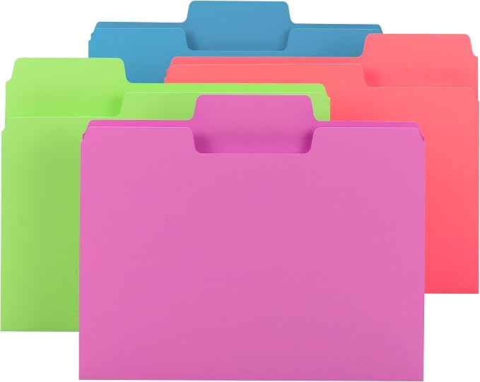 Smead SuperTab File Folders, Oversized 1/3-Cut Tab, Letter Size, Assorted Bright Colors, 24 per Pack (11957) (Pack of 10) - Image 4