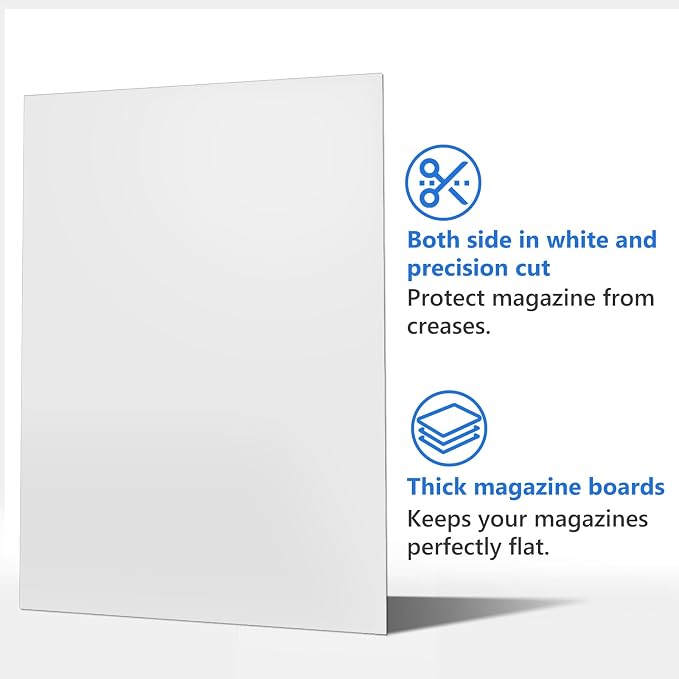 200 Pcs Acid-Free Backing Boards Only - Rigid Magazine & Comic Book Support Boards, for Replacement or Enhanced Protection (21x29cm) - Image 3