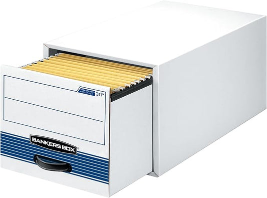 Bankers Box 6-Pack Medium-Duty Storage Drawers, Legal Size, Steel Plus | Get file-cabinet access without the cabinet - stackable drawers save space and keep active records within reach. by BankersBox