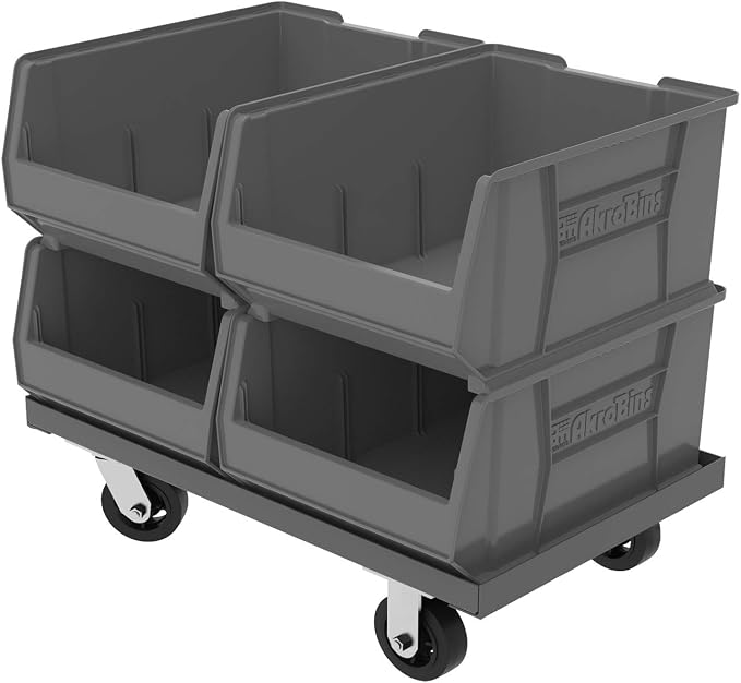 Akro-Mils 30289 Super-Size AkroBins Plastic Storage Bins, Space-Saving Stackable Bins for Garage, Classroom, Warehouse Organization, 24" L x 18" W x 12" H, Grey, 1-Pack - Image 5
