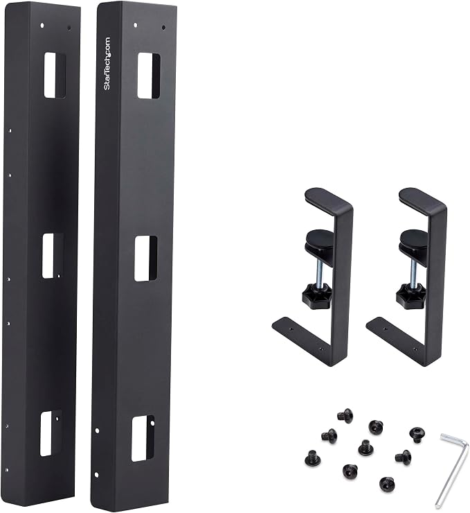 StarTech Under Desk Cable Management Tray, Black (CALB-Desk-Cable-Tray) | Clamp-On Installation, No Drilling Required, Length Adjustable - Image 8