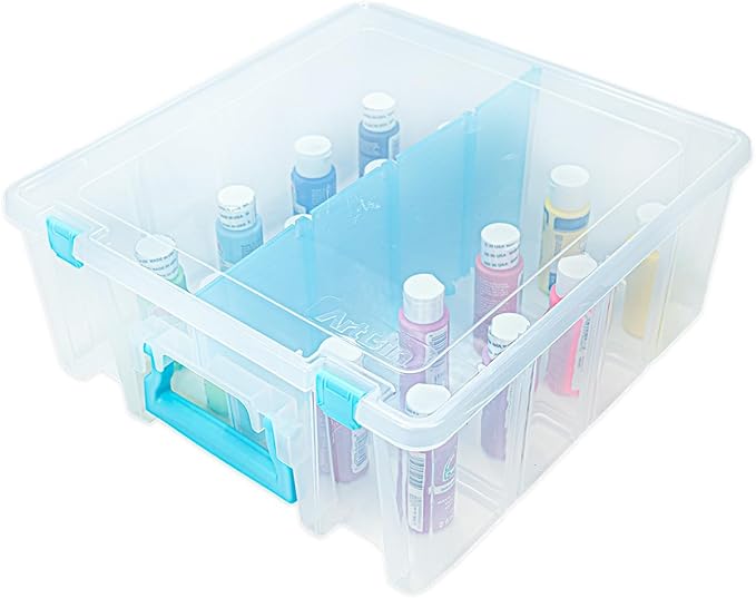 ArtBin Super Satchel Double Deep Compartment Box - Art Storage with 8 Removable Compartments, Smart Closure for Craft Supplies - Image 3