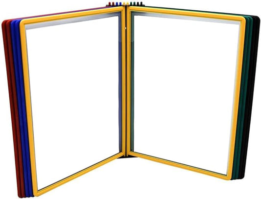 Tarifold Wall Mount Reference System, 10 Easy-Load Pockets, Assorted Colors | 10 Double-Sided Polypropylene Pockets, Holds 20 Letter-Size Sheets, Sturdy Wall-Mount Bracket, Quick and Easy to Install by TARIFOLD