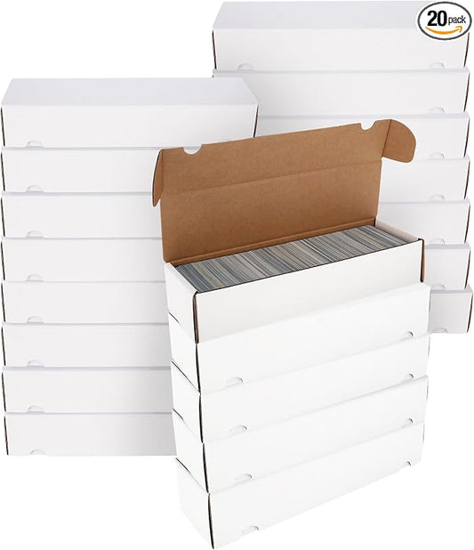 BCW 800ct Trading Card Storage Boxes - 20 Pack | Organizer for Sports Cards, MTG, Pokemon, and Card Games | Assemby Required by BCW