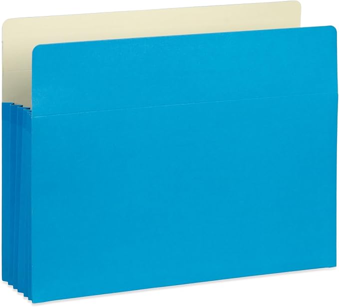 Blue Summit Supplies 10 Expanding File Pockets, Letter, 5.25", Assorted | 5.25 in expansion, assorted colors, accordion pockets, for documents, receipts, and file organization - Image 8