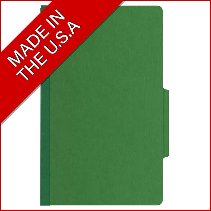 25 Pt. Pressboard Classification Folders, 2/5 Cut ROC Top Tab, Legal Size, No Dividers, Moss Green (Box of 25) - Image 5