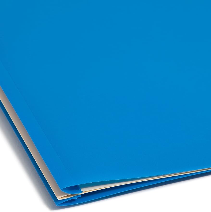 Smead Poly Classification Folder, 2 Dividers, 2" Expansion, 2/5-Cut Tab, Letter Size, Blue, 10 per Box (14045) - Image 5