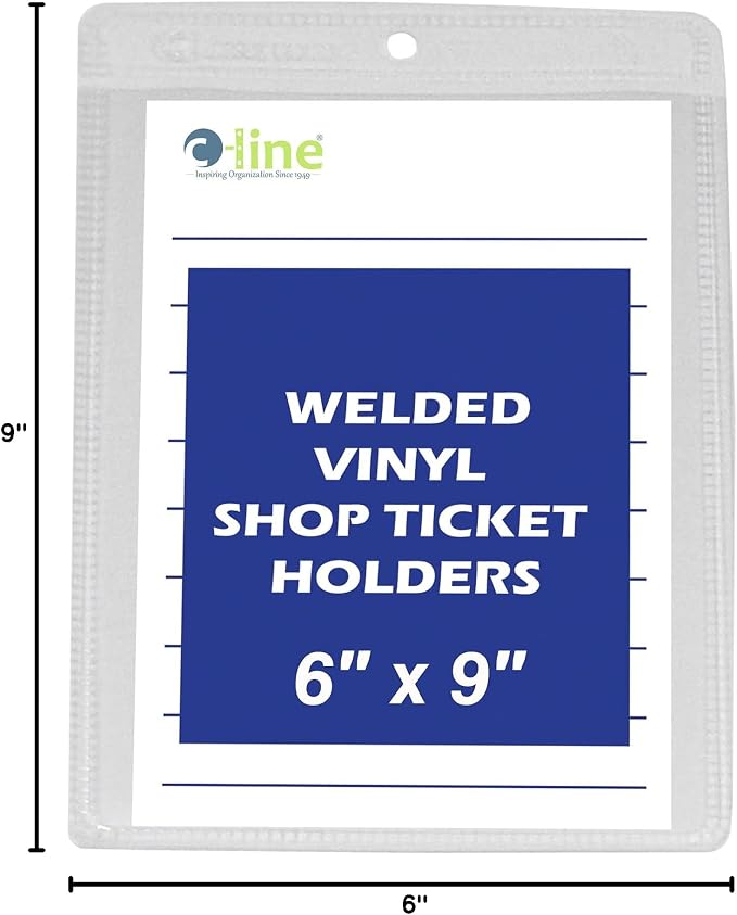 C-Line Vinyl Shop Ticket Holders, Both Sides Clear, 6 x 9 Inches, 50 per Box (80069) - Image 4