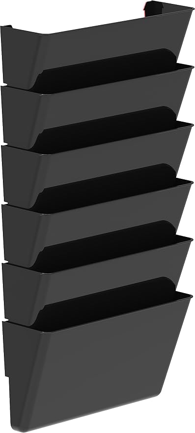 Storex Unbreakable Wall Files, 3-Pack, Legal, Black (Case of 6) - Image 4